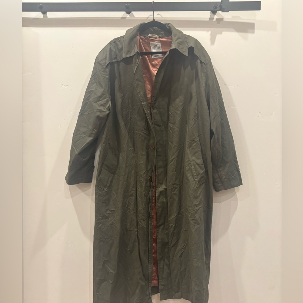 Vintage 80s Kenneth Barnard 44 reg Men's Olive Green Coat